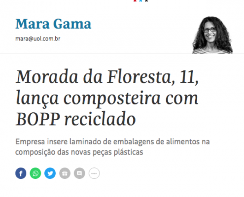 Morada da Floresta lança composteira com BOPP reciclado (Folha de São Paulo)